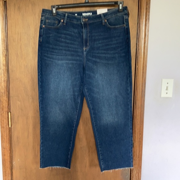 Sonoma high rise straight crop raw hem jean size 18 R - Picture 14 of 17